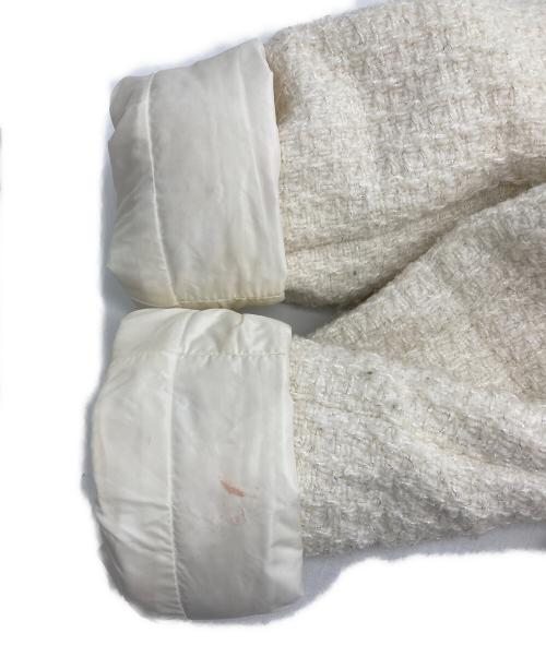 TATRAS（タトラス）TATRAS (タトラス) ノーカラーツイードダウンジャケット ホワイト サイズ:2の古着・服飾アイテム