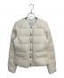 TATRAS（タトラス）の古着「ノーカラーツイードダウンジャケット」｜ホワイト