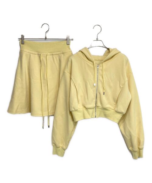 Snidel（スナイデル）Snidel (スナイデル) スウェットミニセットアップ イエローの古着・服飾アイテム