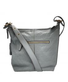 COACH（コーチ）の古着「シグネチャーショルダーバッグ」｜ライトグレー