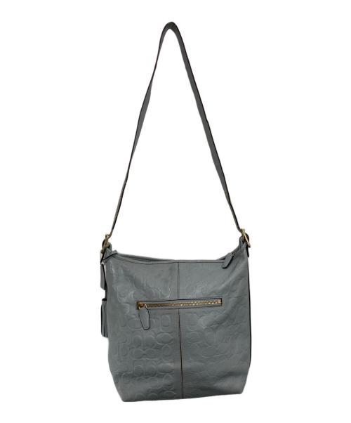 COACH（コーチ）COACH (コーチ) シグネチャーショルダーバッグ ライトグレーの古着・服飾アイテム