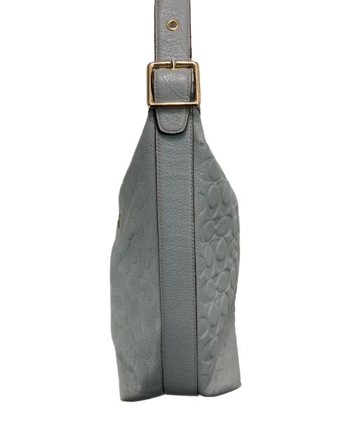 COACH（コーチ）COACH (コーチ) シグネチャーショルダーバッグ ライトグレーの古着・服飾アイテム