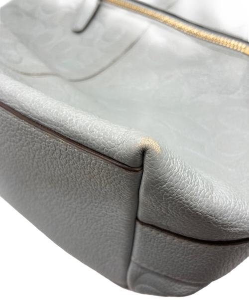 COACH（コーチ）COACH (コーチ) シグネチャーショルダーバッグ ライトグレーの古着・服飾アイテム