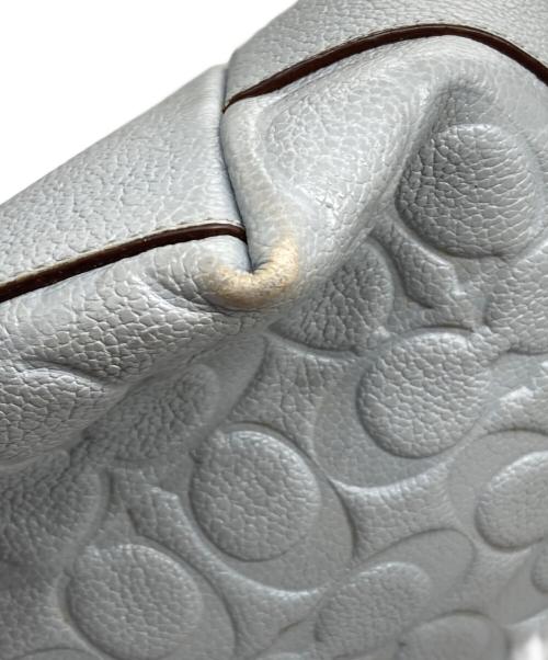 COACH（コーチ）COACH (コーチ) シグネチャーショルダーバッグ ライトグレーの古着・服飾アイテム