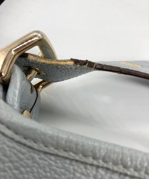COACH（コーチ）COACH (コーチ) シグネチャーショルダーバッグ ライトグレーの古着・服飾アイテム