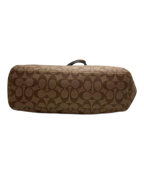 COACH（コーチ）COACH (コーチ) シグネチャー2WAYバッグ ブラウン×ベージュの古着・服飾アイテム