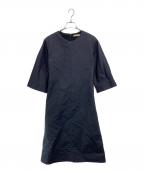 CELINEセリーヌ）の古着「シルクコットンワンピース」｜ネイビー