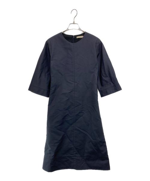 CELINE（セリーヌ）CELINE (セリーヌ) シルクコットンワンピース ネイビー サイズ:34の古着・服飾アイテム
