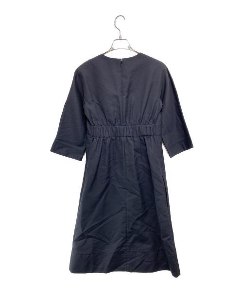 CELINE（セリーヌ）CELINE (セリーヌ) シルクコットンワンピース ネイビー サイズ:34の古着・服飾アイテム