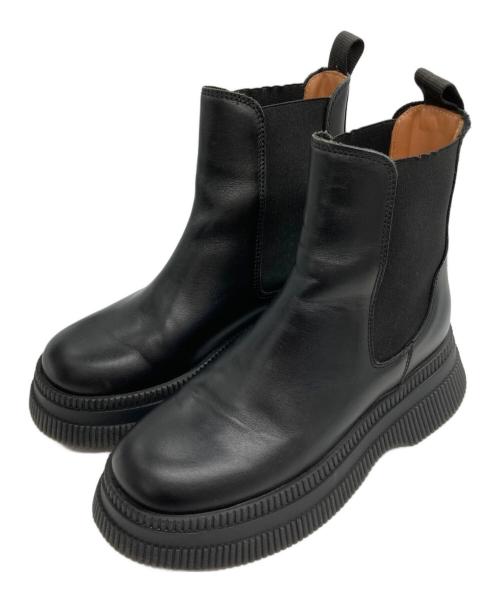 GANNI（ガニー）Ganni (ガニー) サイドゴアブーツ ブラック サイズ:37の古着・服飾アイテム