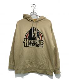 Hysteric Glamour（ヒステリックグラマー）の古着「SUNSET NY オーバーサイズパーカー サンセットニューヨーク」｜ベージュ