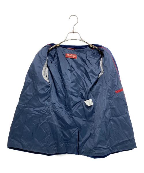 Max Mara Studio（マックスマーラ ストゥディオ）Max Mara Studio (マックスマーラ ストゥディオ) ベロア2Bジャケット ネイビー サイズ:44の古着・服飾アイテム