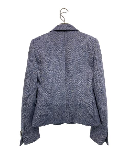 LOEWE（ロエベ）LOEWE (ロエベ) ヘリンボーン ダブルジャケット ネイビー サイズ:38の古着・服飾アイテム