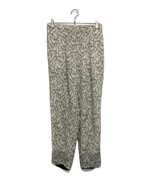 TOGA PULLA（トーガ プルラ）TOGA PULLA (トーガ プルラ) インナープリントパンツ ベージュ×ブラック サイズ:36の古着・服飾アイテム