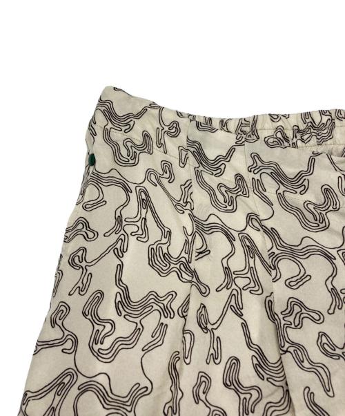 TOGA PULLA（トーガ プルラ）TOGA PULLA (トーガ プルラ) インナープリントパンツ ベージュ×ブラック サイズ:36の古着・服飾アイテム