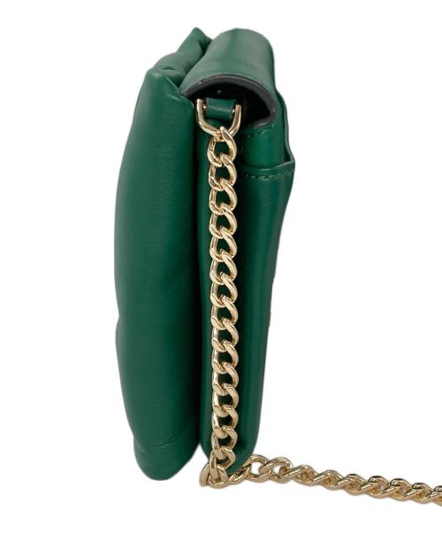 Kate Spade（ケイトスペード）Kate Spade (ケイトスペード) ミリー ボウ フラップ クロスボディ チェーンショルダーバッグ グリーンの古着・服飾アイテム