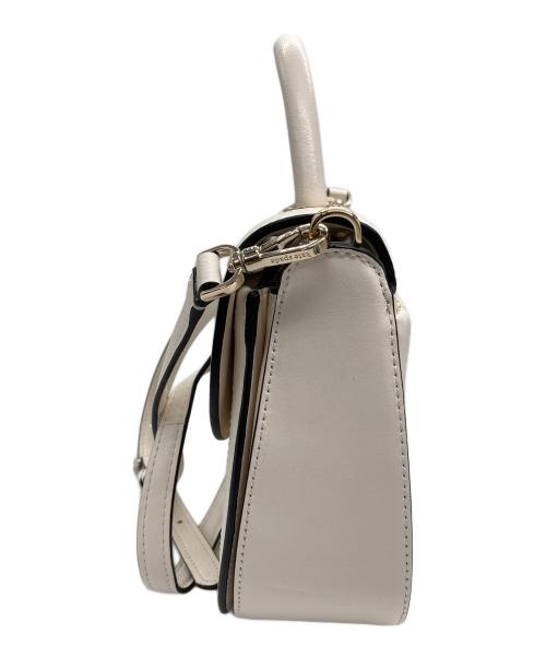 Kate Spade（ケイトスペード）Kate Spade (ケイトスペード) パフィー ドッティ レディバグ ロック トップ ハンドル クロスボディ ベージュ×アイボリーの古着・服飾アイテム