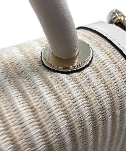 Kate Spade（ケイトスペード）Kate Spade (ケイトスペード) パフィー ドッティ レディバグ ロック トップ ハンドル クロスボディ ベージュ×アイボリーの古着・服飾アイテム