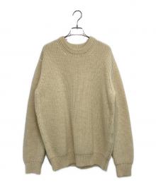 YAECA（ヤエカ）の古着「3G Wool Knit Crew Neck」｜ベージュ