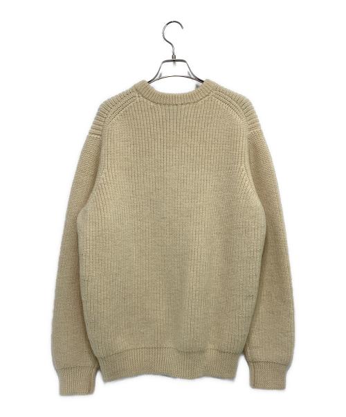 YAECA（ヤエカ）YAECA (ヤエカ) 3G Wool Knit Crew Neck ベージュ サイズ:Lの古着・服飾アイテム