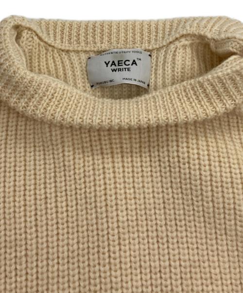 YAECA（ヤエカ）YAECA (ヤエカ) 3G Wool Knit Crew Neck ベージュ サイズ:Lの古着・服飾アイテム
