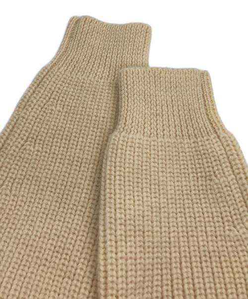 YAECA（ヤエカ）YAECA (ヤエカ) 3G Wool Knit Crew Neck ベージュ サイズ:Lの古着・服飾アイテム