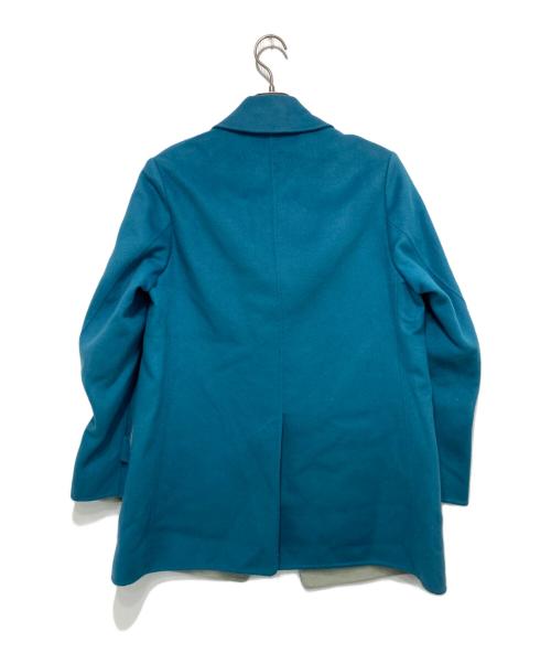 SHIPS（シップス）SHIPS (シップス) ダブルフェイス ターコイズブルー ソリッド カーコート ブルー サイズ:Sの古着・服飾アイテム