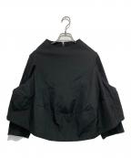 COMME des GARCONSコムデギャルソン）の古着「ワイドカットオフブラウス」｜ブラック