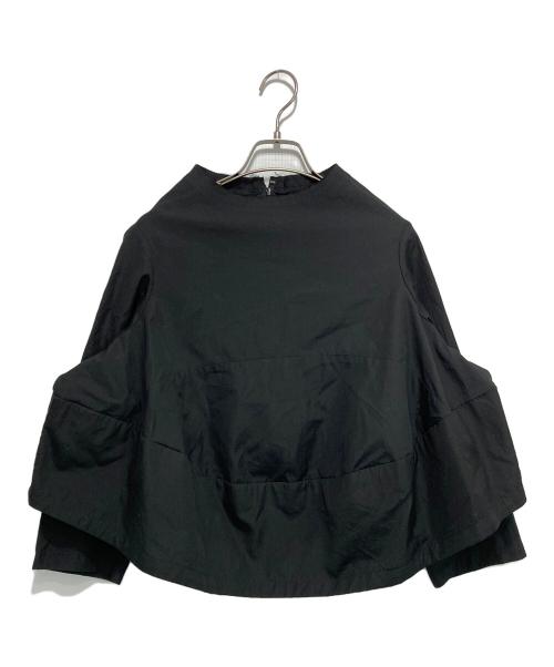 COMME des GARCONS（コムデギャルソン）COMME des GARCONS (コムデギャルソン) ワイドカットオフブラウス ブラック サイズ:Mの古着・服飾アイテム