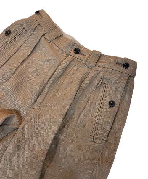 YOKE（ヨーク）YOKE (ヨーク) PAPER KERSEY FRENCH GURKHA TROUSERS - Taupe ブラウン サイズ:1の古着・服飾アイテム