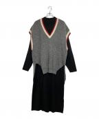 PAMEO POSEパメオポーズ）の古着「Multi 2way Knit Dress」｜ブラック