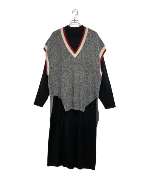 PAMEO POSE（パメオポーズ）PAMEO POSE (パメオポーズ) Multi 2way Knit Dress ブラック サイズ:Fの古着・服飾アイテム