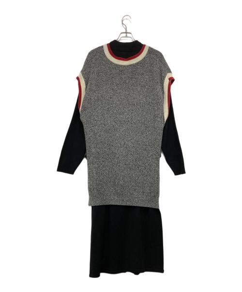 PAMEO POSE（パメオポーズ）PAMEO POSE (パメオポーズ) Multi 2way Knit Dress ブラック サイズ:Fの古着・服飾アイテム