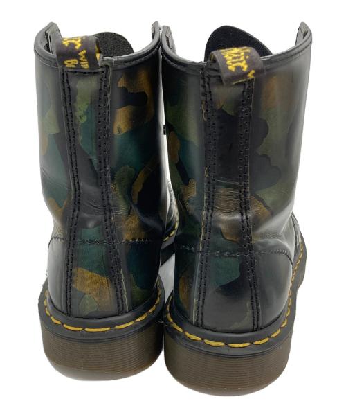 Dr.Martens（ドクターマーチン）Dr.Martens (ドクターマーチン) カモ柄8ホールブーツ オリーブ×ブラック サイズ:不明の古着・服飾アイテム