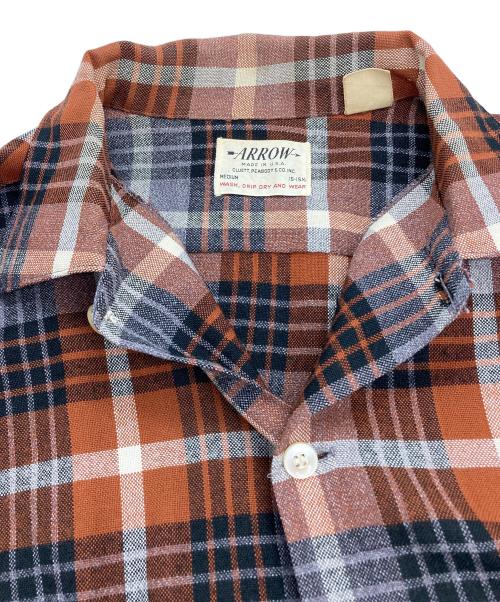 ARROW（アロー）ARROW (アロー) 【古着】60'sチェックシャツ ブラウン サイズ:Ｍ 15-15 1/2の古着・服飾アイテム