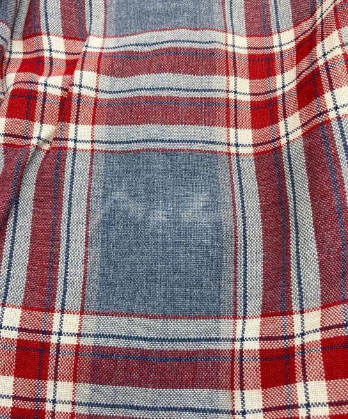 TOWN CRAFT（タウンクラフト）TOWN CRAFT (タウンクラフト) 【古着】60’sチェックオープンカラーシャツ ブルー×レッド サイズ:Ｍ　（15-1/2）の古着・服飾アイテム