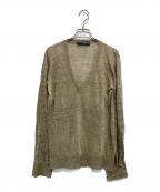 DOLCE & GABBANAドルチェ＆ガッバーナ）の古着「ラメVネックニット」｜グレー×ゴールド