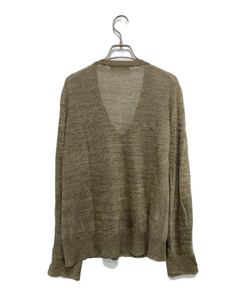 DOLCE & GABBANA（ドルチェ＆ガッバーナ）DOLCE & GABBANA (ドルチェ＆ガッバーナ) ラメVネックニット グレー×ゴールド サイズ:40の古着・服飾アイテム