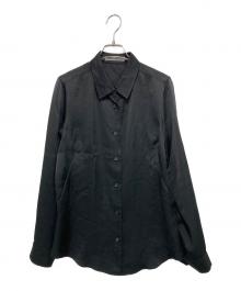 ISSEY MIYAKE（イッセイミヤケ）の古着「サテンシャツ」｜ブラック