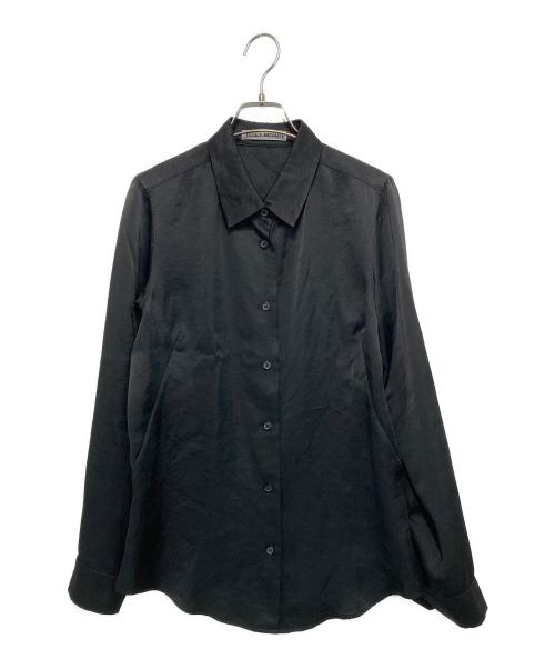 ISSEY MIYAKE（イッセイミヤケ）ISSEY MIYAKE (イッセイミヤケ) サテンシャツ ブラック サイズ:2の古着・服飾アイテム