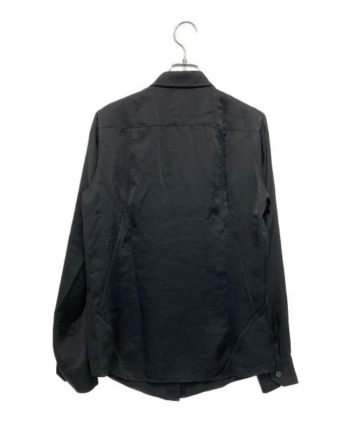 ISSEY MIYAKE（イッセイミヤケ）ISSEY MIYAKE (イッセイミヤケ) サテンシャツ ブラック サイズ:2の古着・服飾アイテム