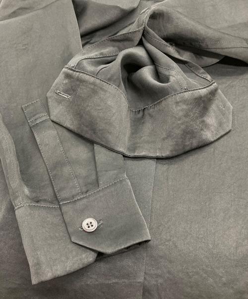 ISSEY MIYAKE（イッセイミヤケ）ISSEY MIYAKE (イッセイミヤケ) サテンシャツ ブラック サイズ:2の古着・服飾アイテム