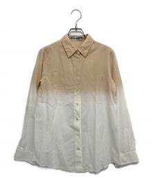 ISSEY MIYAKE（イッセイミヤケ）の古着「グラデーションシャツ」｜ベージュ×ホワイト