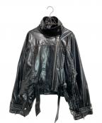 STUDIOUSステュディオス）の古着「Patent Biker Jacket パテントバイカージャケット」｜ブラック