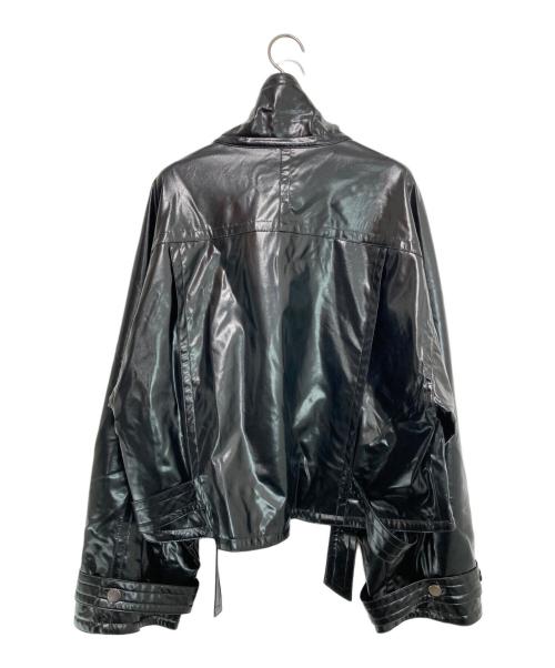 STUDIOUS（ステュディオス）STUDIOUS (ステュディオス) Patent Biker Jacket パテントバイカージャケット ブラック サイズ:FREEの古着・服飾アイテム