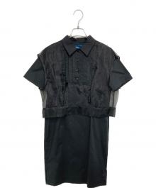 KOLOR（カラー）の古着「SHORT SLEEVE DRESS SHIRT ONE OIECE」｜ブラック