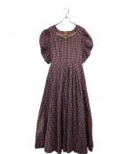 Ameriアメリ）の古着「SEERSUCKER VOLUME HEM DRESS」｜パープル