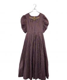 Ameri（アメリ）の古着「SEERSUCKER VOLUME HEM DRESS」｜パープル