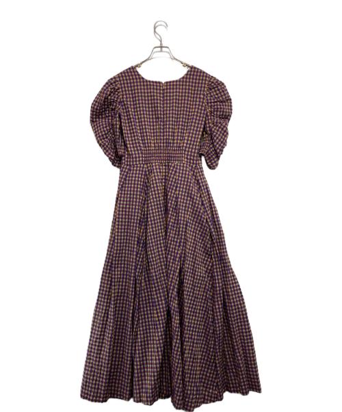 Ameri（アメリ）Ameri (アメリ) SEERSUCKER VOLUME HEM DRESS パープル サイズ:Sの古着・服飾アイテム