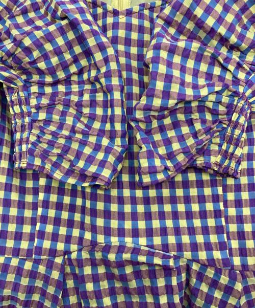 Ameri（アメリ）Ameri (アメリ) SEERSUCKER VOLUME HEM DRESS パープル サイズ:Sの古着・服飾アイテム